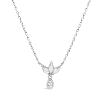 TRIPLE MARQUISE SILVER NECKLACE