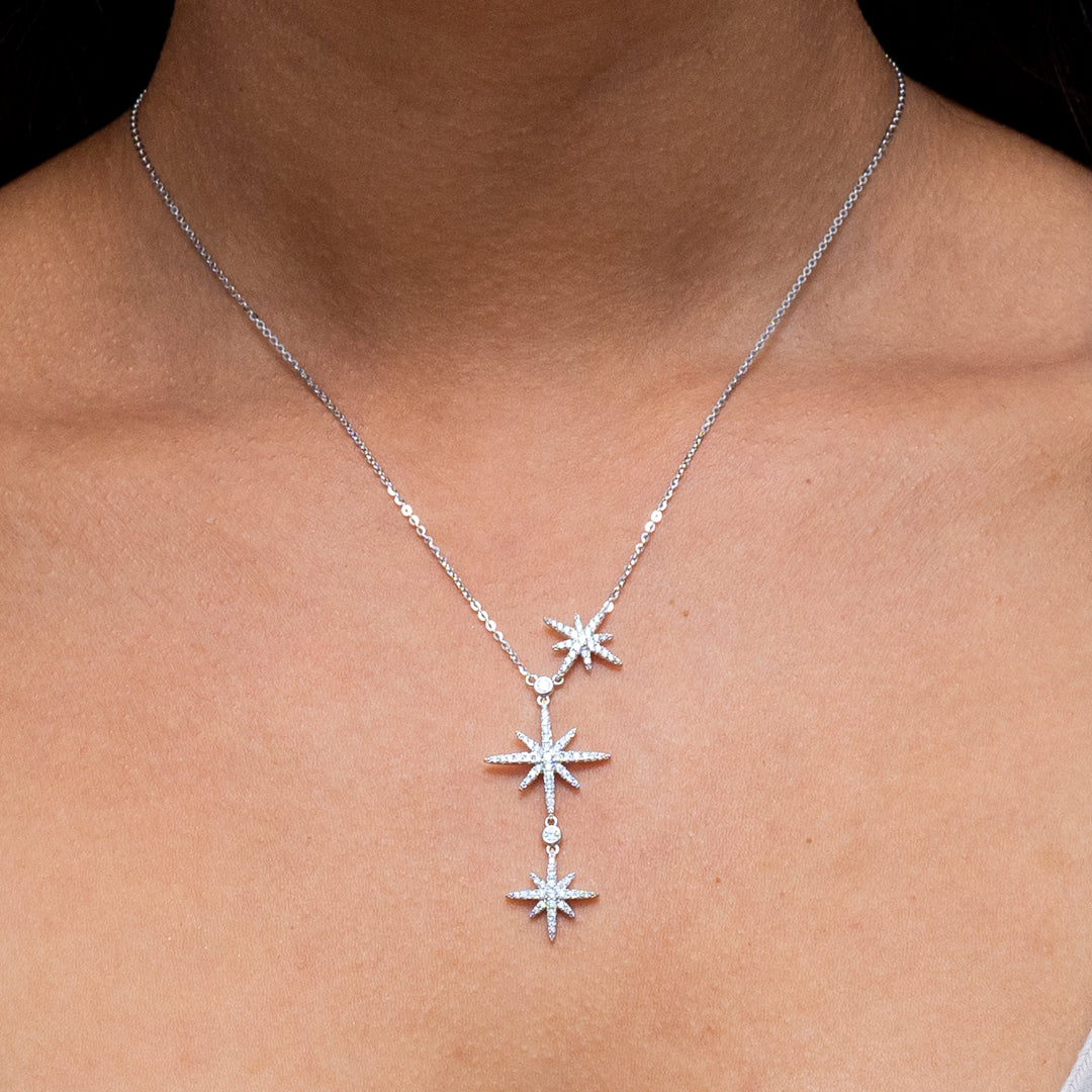 EASTERN STARS SILVER NECKLACE