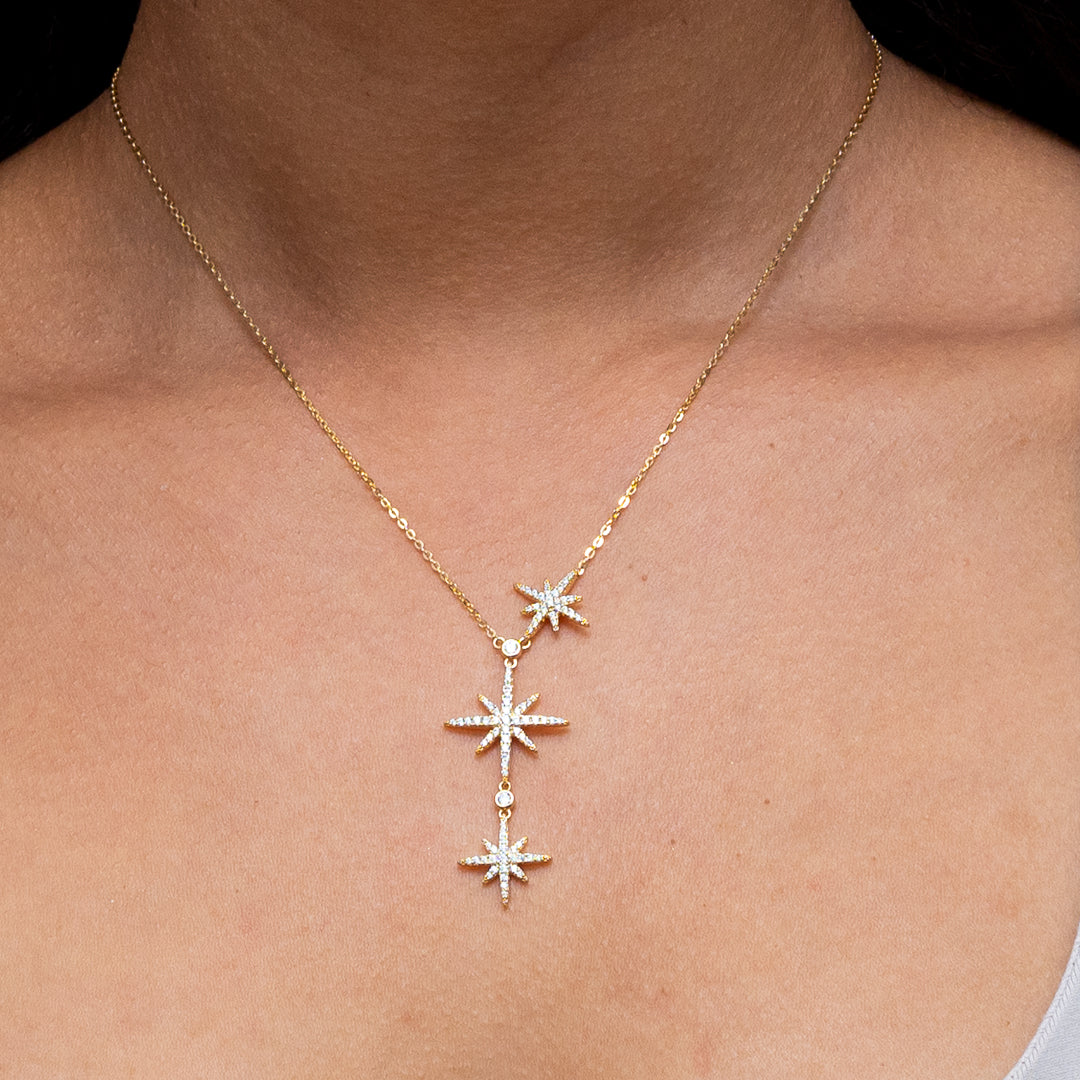 EASTERN STARS SILVER NECKLACE