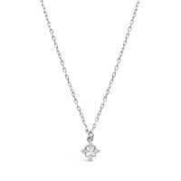 STAR SHAPED STONES SILVER NECKLACE