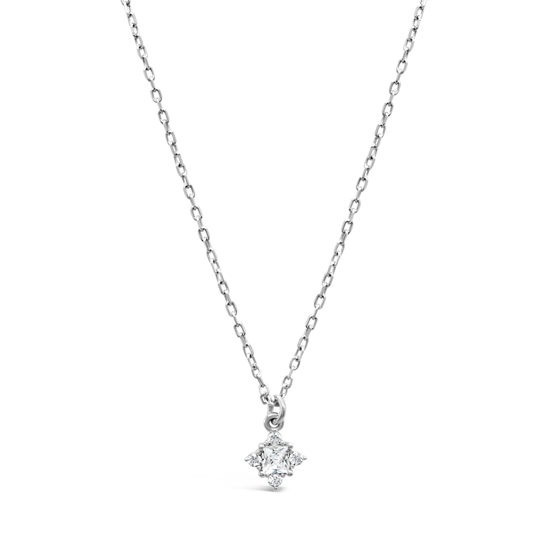 STAR SHAPED STONES SILVER NECKLACE