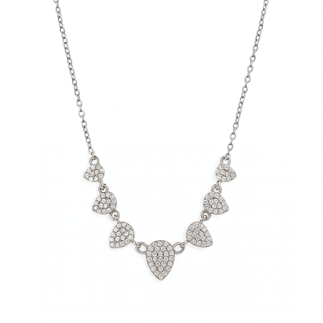 PEAR SHAPE SILVER NECKLACE