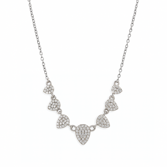 PEAR SHAPE SILVER NECKLACE
