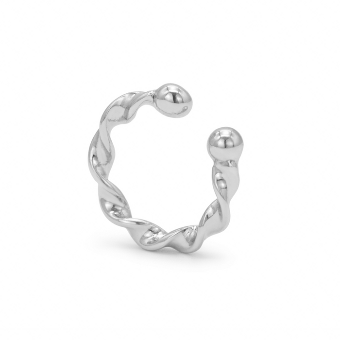 TWISTED PLAIN CUFF SILVER PIERCING