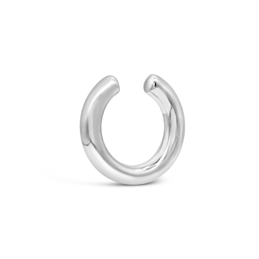 SIMPLE PLAIN CUFF SILVER PIERCING