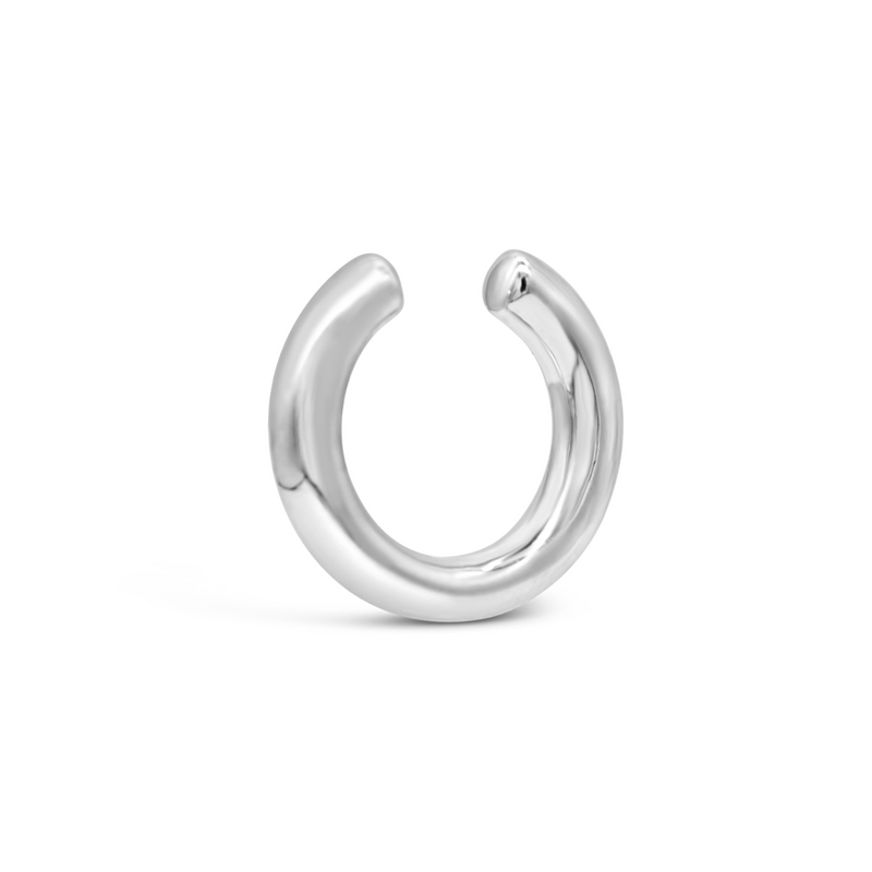 SIMPLE PLAIN CUFF SILVER PIERCING