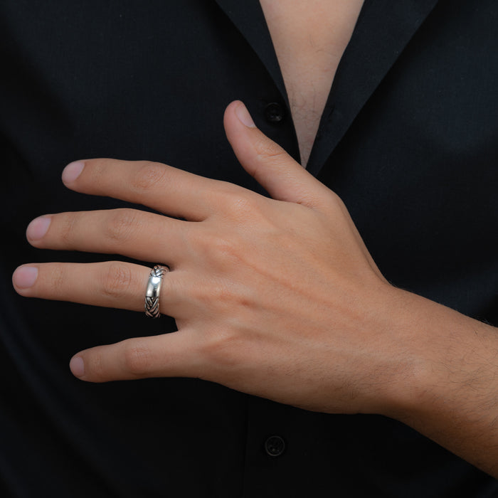 PALIN STALK MEN SILVER BAND