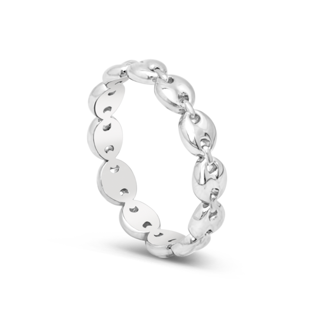 PLAIN LINKS SILVER RING