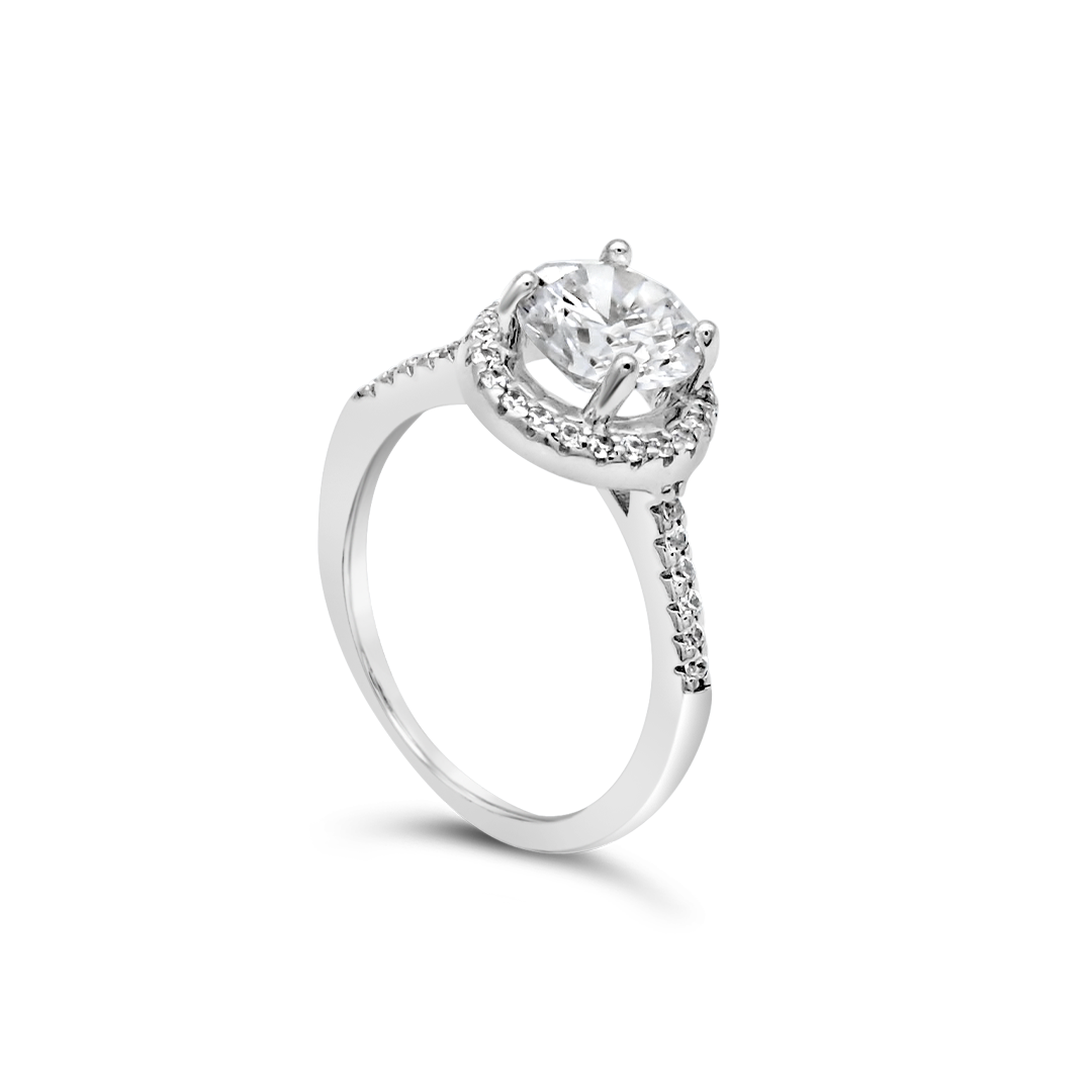 DIAMOND SHAPED SILVER RING