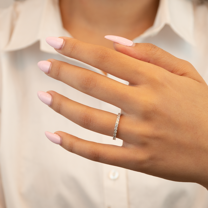 ELEGANT FULL ROUND SILVER RING