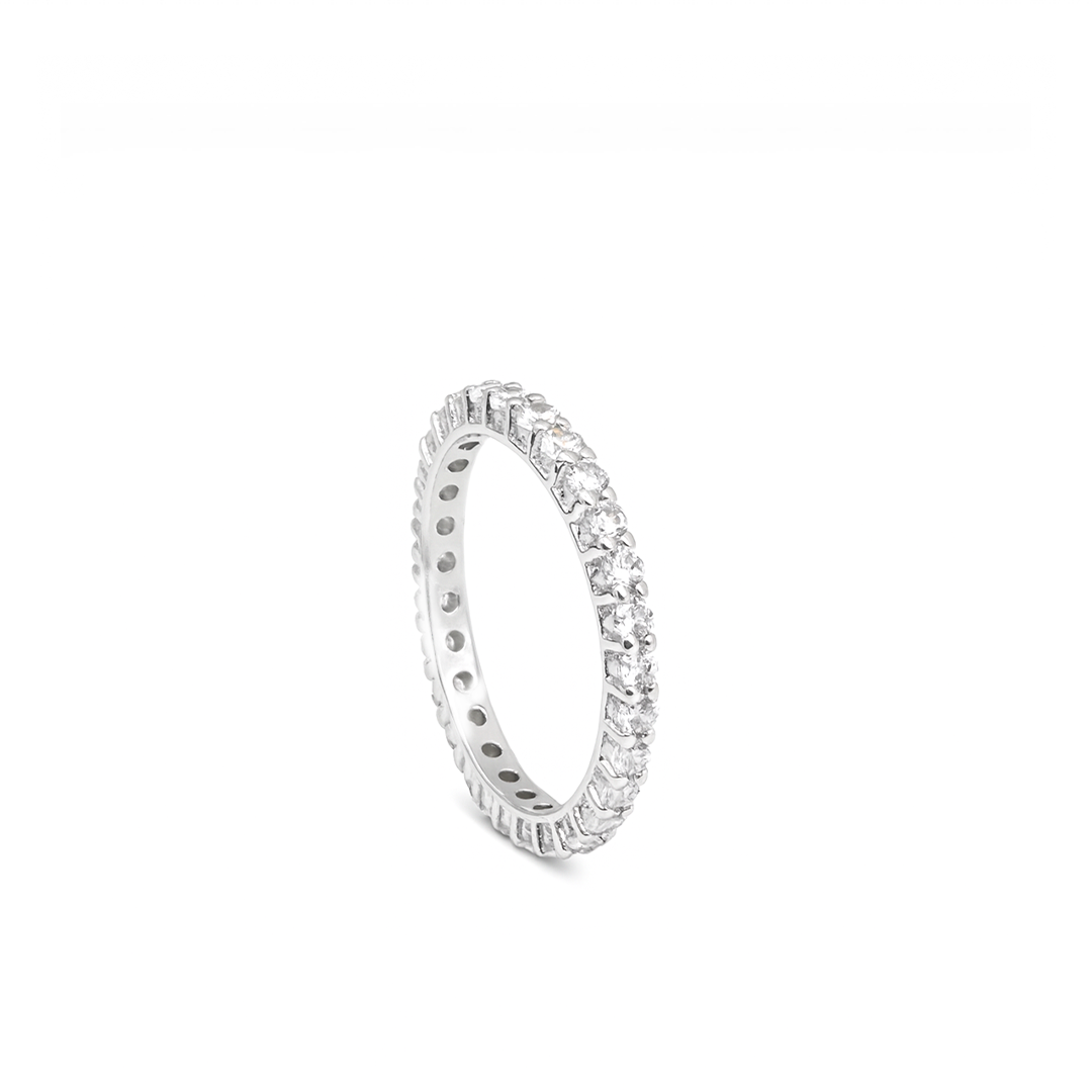 SLIM FULL ROUND SILVER BAND