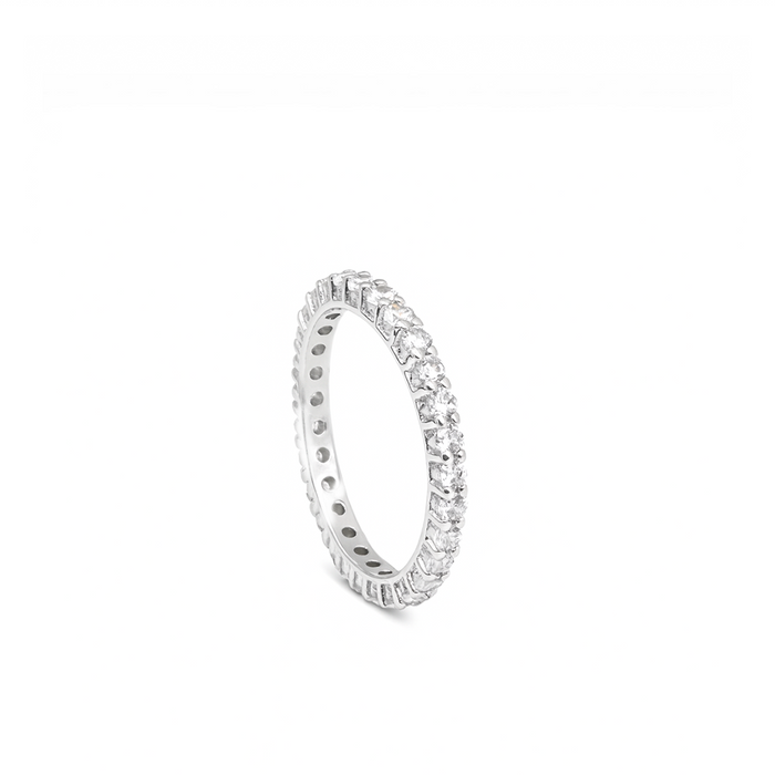 SLIM FULL ROUND SILVER BAND