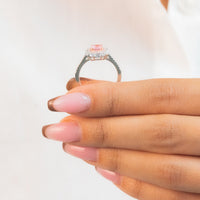 ELEGANT CUSHION-CUT SILVER RING