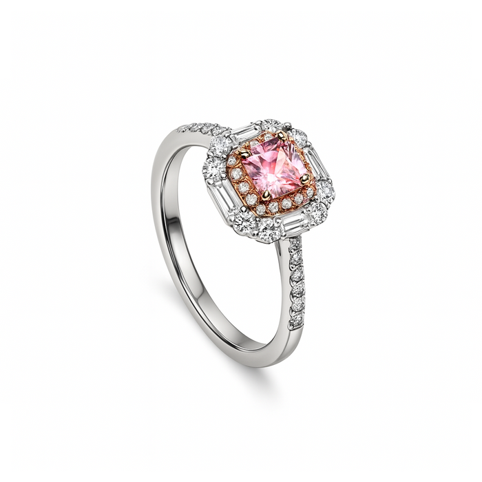 ELEGANT CUSHION-CUT SILVER RING