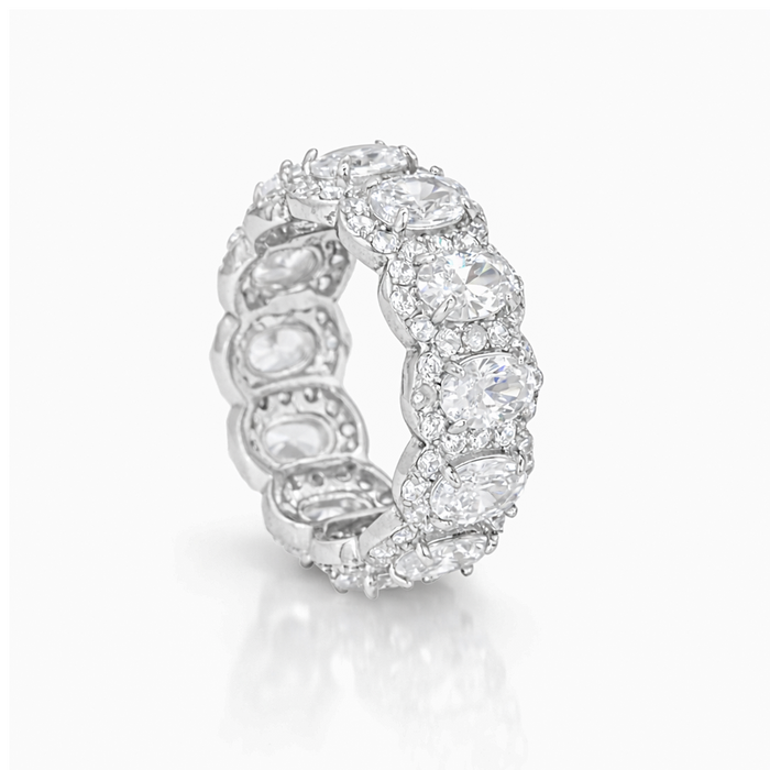 FRAMED OVAL FULLROUND SILVER BAND