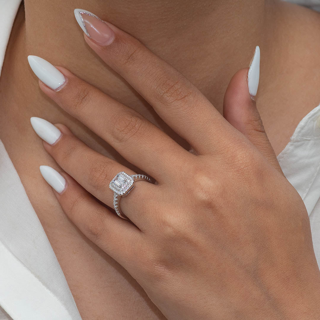 Silver Classy Rings CLASSY RADIANT CUT SILVER RING β Marly Silver