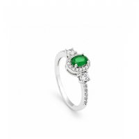 SHINNY OVAL SILVER RING