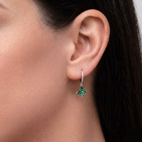 BUTTERFLY HOOP SILVER EARRING