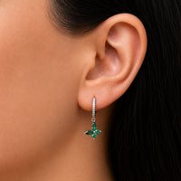 BUTTERFLY HOOP SILVER EARRING